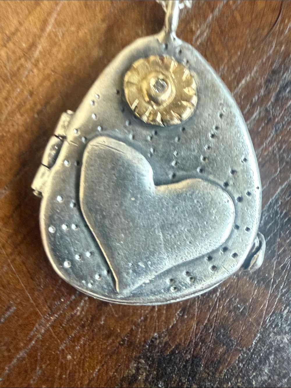 Jes MaHarry unisex ”Sun and Heart” diamond locket necklace. New with tags.